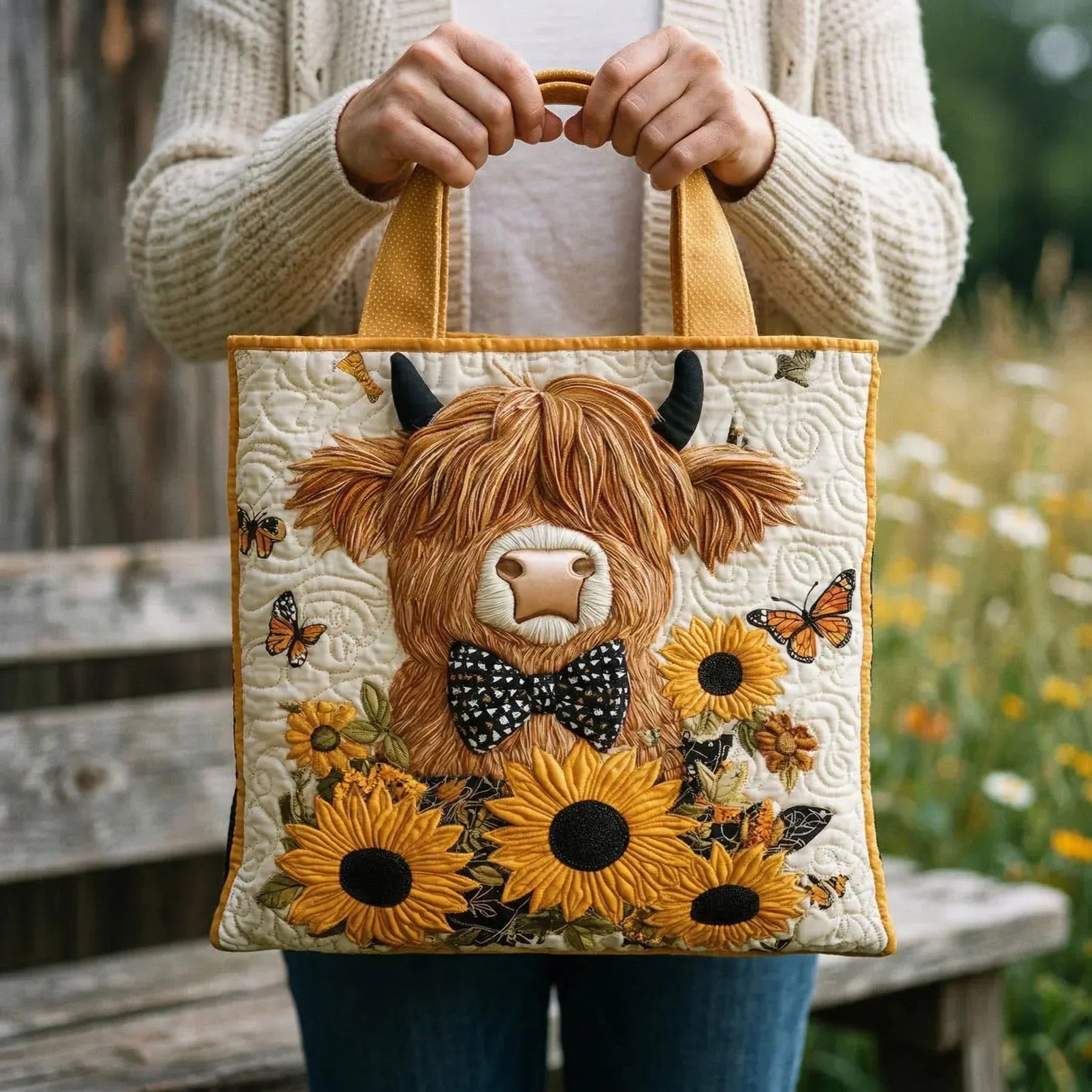 Sac à main artisanal Mountain Cow de Danoir Paris, en cuir, avec détails en relief, dimensions 38x35 cm, style élégant et unique.