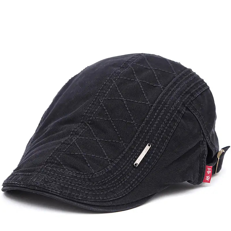 Casquette vintage pour animal de compagnie Bloom™ de Danoir Paris, en tissu beige avec logo brodé.