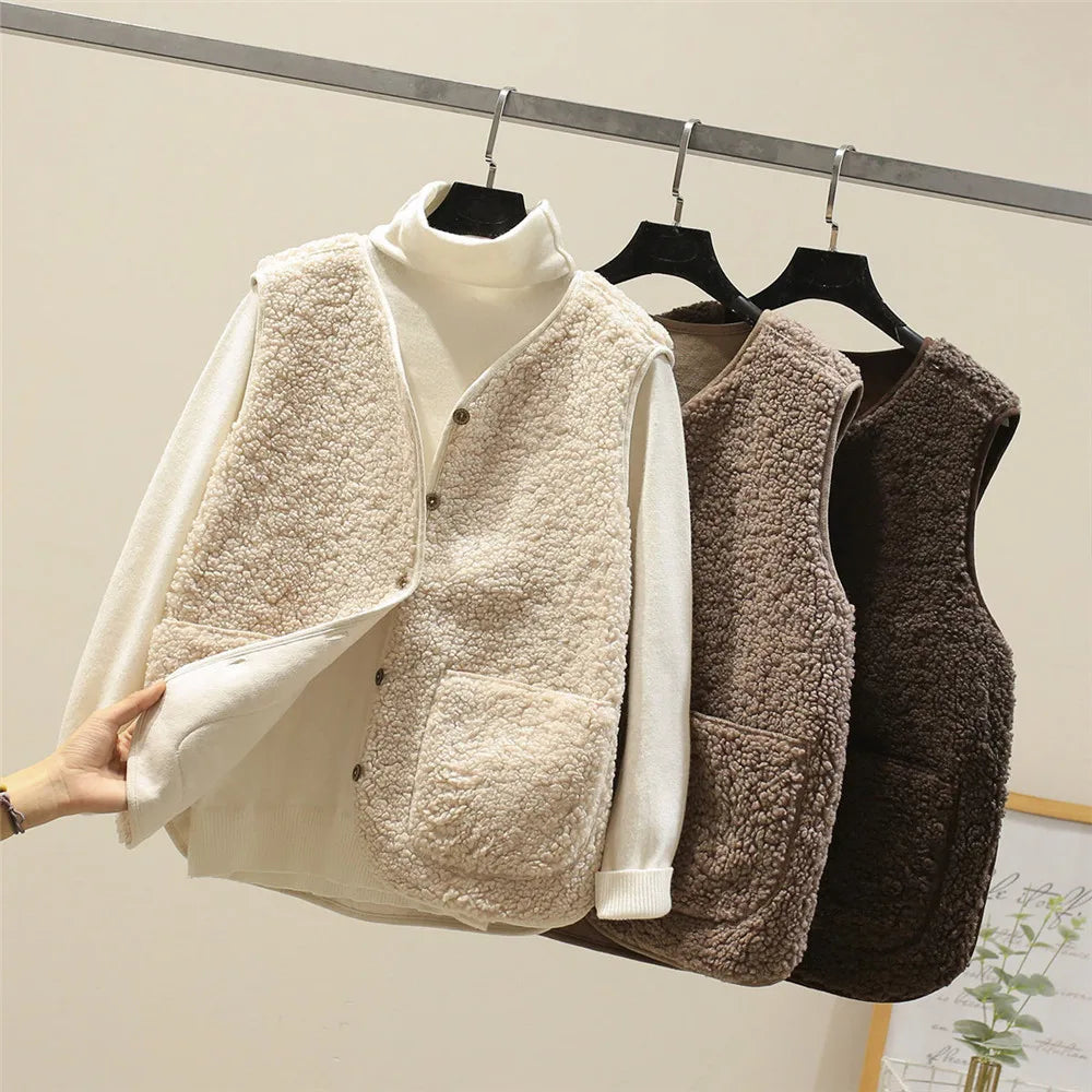 Cardigan classique polyvalent Laluna de Danoir Paris en beige, taille XS, doux et confortable, porté avec un look décontracté.