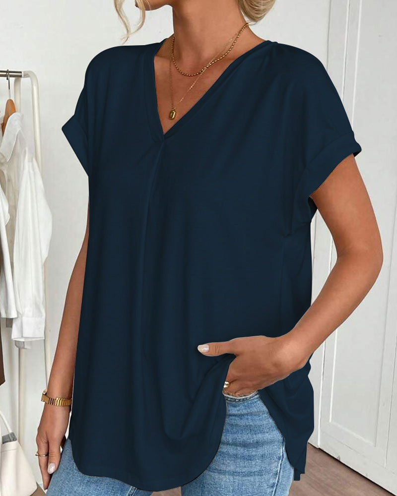 T-shirt à manches courtes Danoir Paris, patchwork en tissu uni blanc, vue de face, mode décontractée, design moderne.