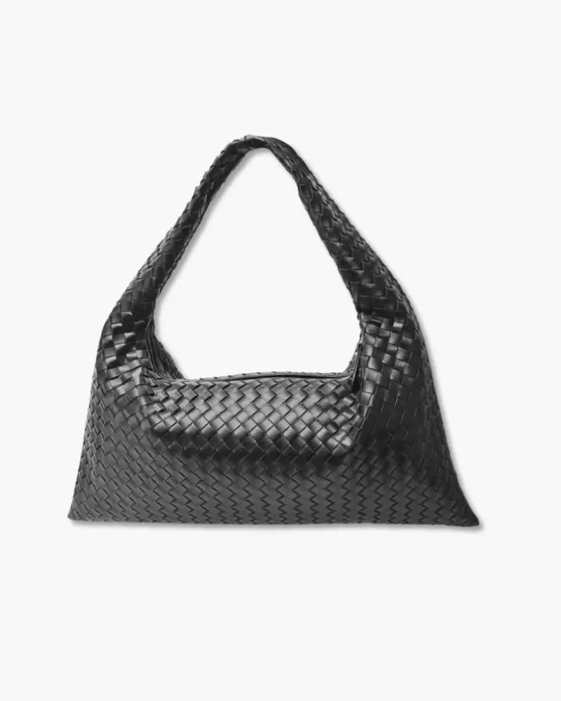 Sac à main noir Danoir Paris The London avec poignées en cuir et détails élégants visible sur l'image.
