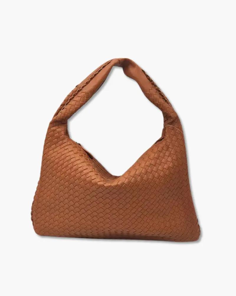 Sac à main noir Danoir Paris The London, en cuir élégant avec poignées et détails sophistiqués, vue de face.
