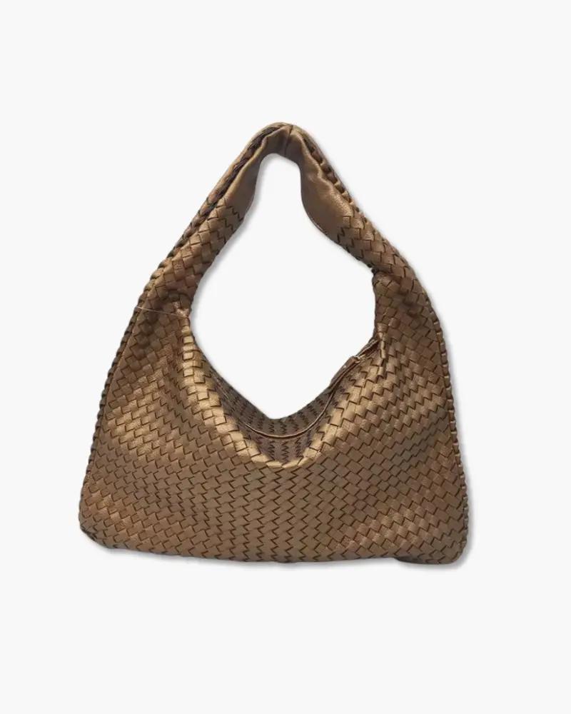 Sac à main noir Danoir Paris The London, en cuir avec poignées et fermeture métallique visible, élégant et tendance.