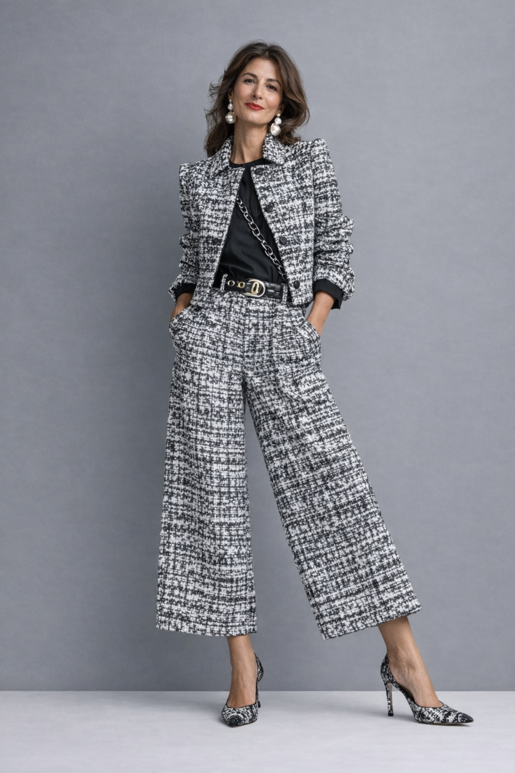 Ensemble sophistiqué et polyvalent Lucía de Danoir Paris en noir, taille XS, avec détails élégants et tissu confortable.