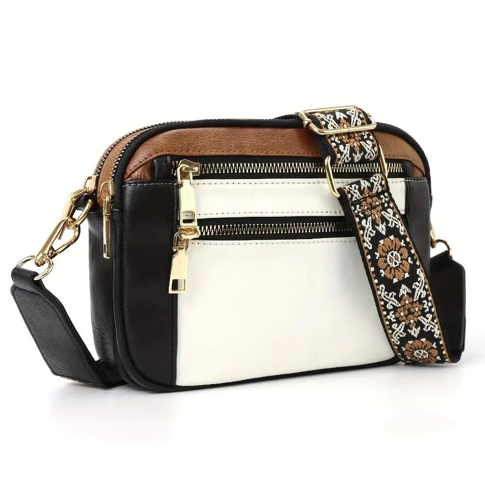 Sac à bandoulière blanc chic Danoir Paris Leila, élégant sac en cuir avec poignée et détails sophistiqués.