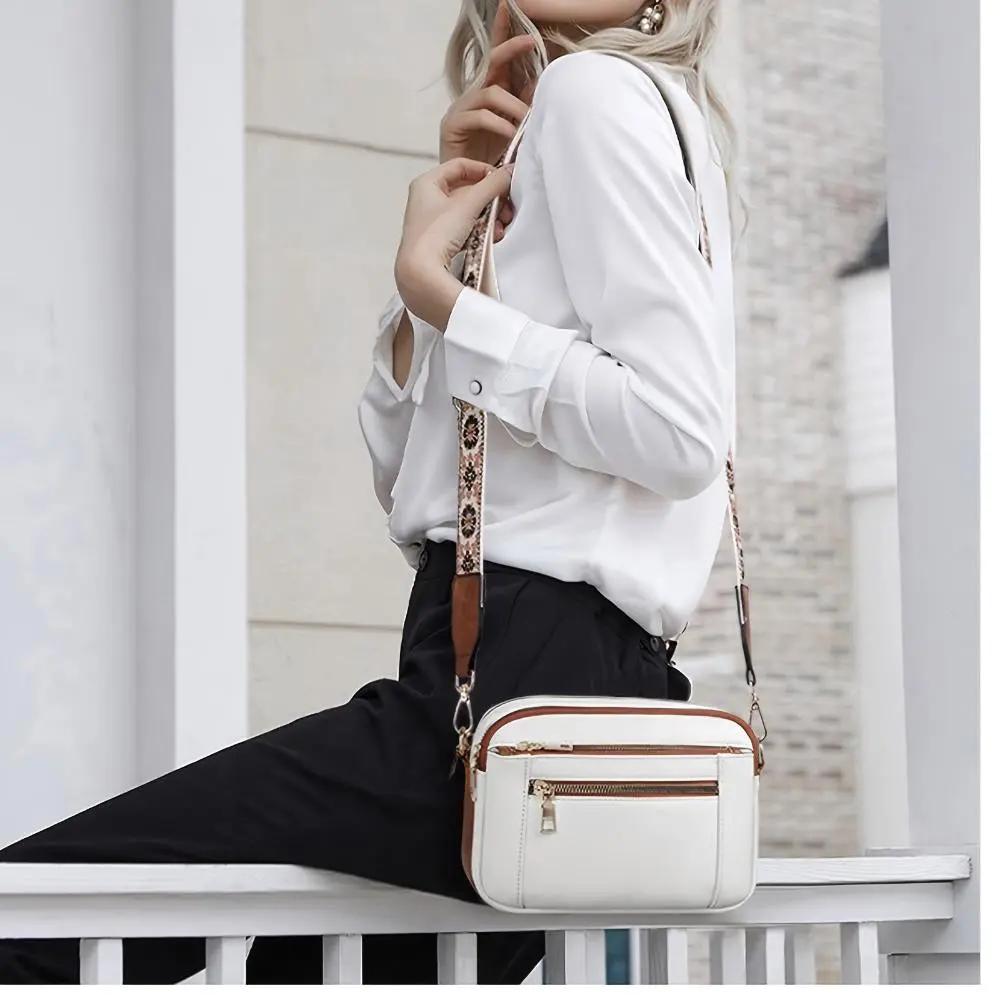 Sac à bandoulière chic Leila de Danoir Paris en blanc, élégant et tendance pour femme.