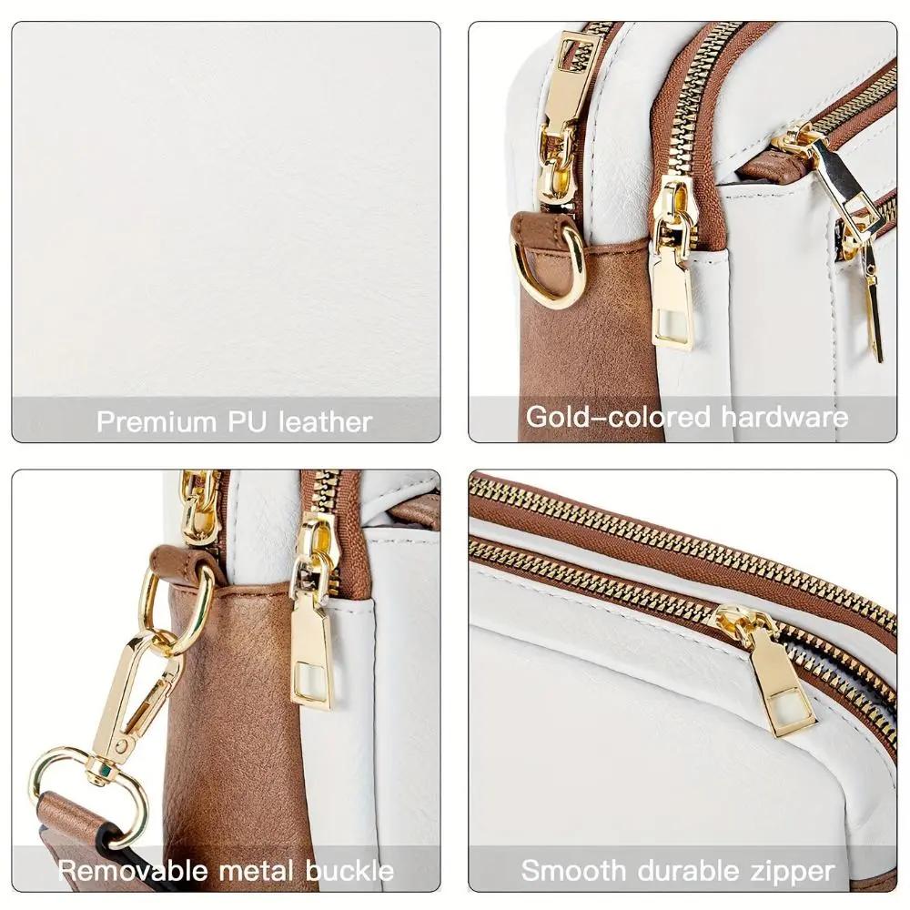 Sac à bandoulière blanc Leila de Danoir Paris, sac chic en cuir avec bandoulière réglable, élégant et moderne.