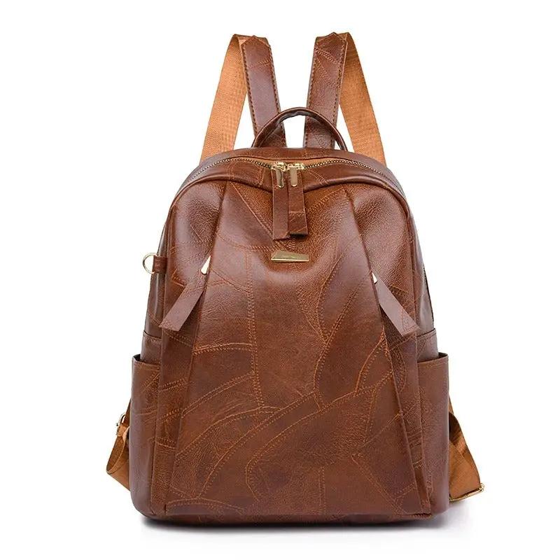 Sac à dos blanc Danoir Paris Lydia, sac à dos chic et classique en cuir élégant avec détails raffinés.