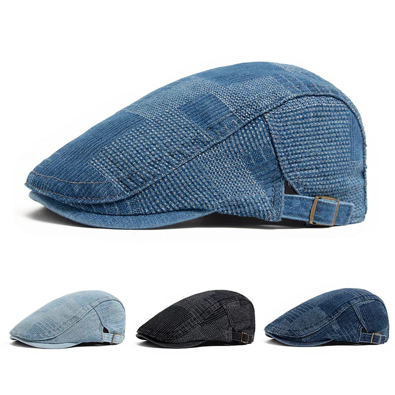 Casquette Denim Bleu Bloom™ pour homme de Danoir Paris, style décontracté et tendance, vue de face.