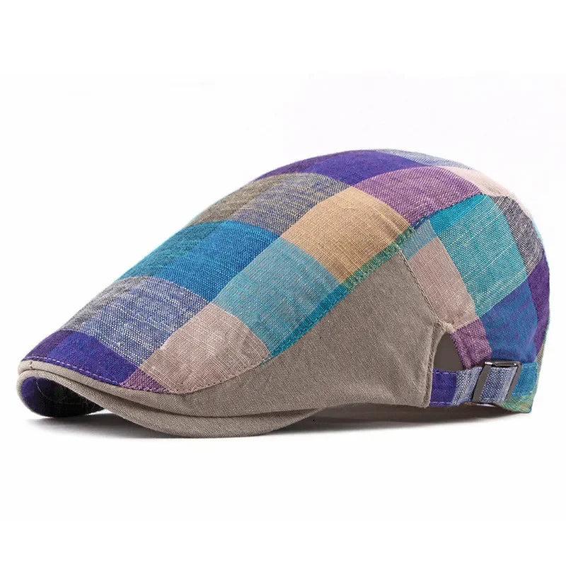 Chapeau d'été élégant Bloom de Danoir Paris en tissu bleu, parfait pour la saison estivale.