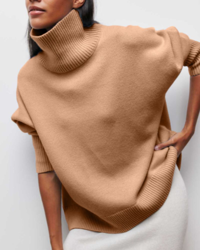 Pull roulé Danoir Paris Evy en bleu clair, vêtement confortable et chic pour un style élégant.
