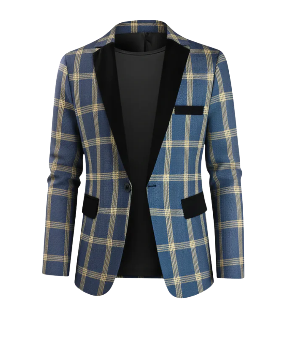Blazer masculin bleu Danoir Paris, style élégant et raffiné, porté sur un mannequin.