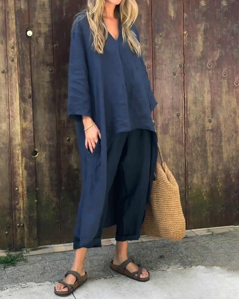 Ensemble chic et confortable Danoir Paris bleu marine, taille S, look élégant et décontracté, tissu doux et de qualité.