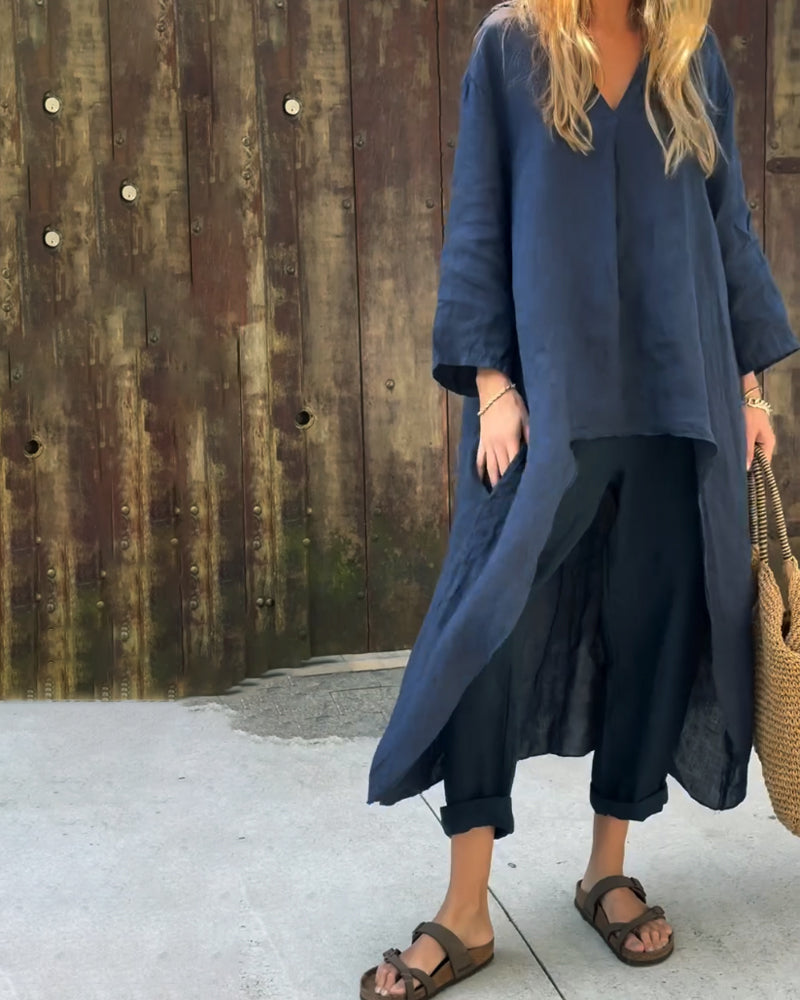 Ensemble chic et confortable Danoir Paris bleu marine pour femmes, taille S et 36-38, idéal pour un look élégant et décontracté.