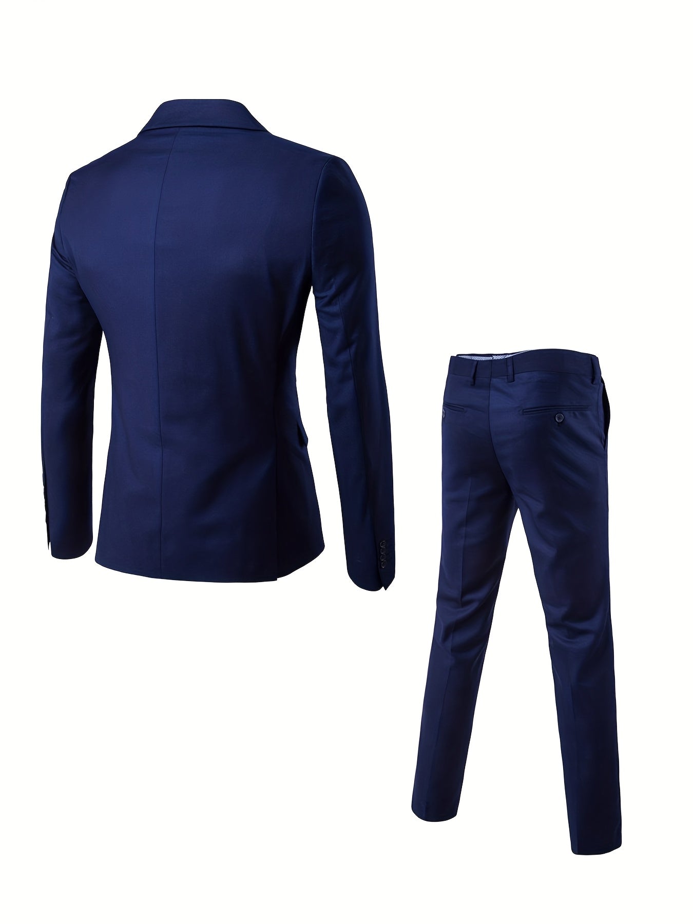 Costume moderne pour homme Danoir Paris en bleu marine, costume élégant avec veste et pantalon, vue de face.
