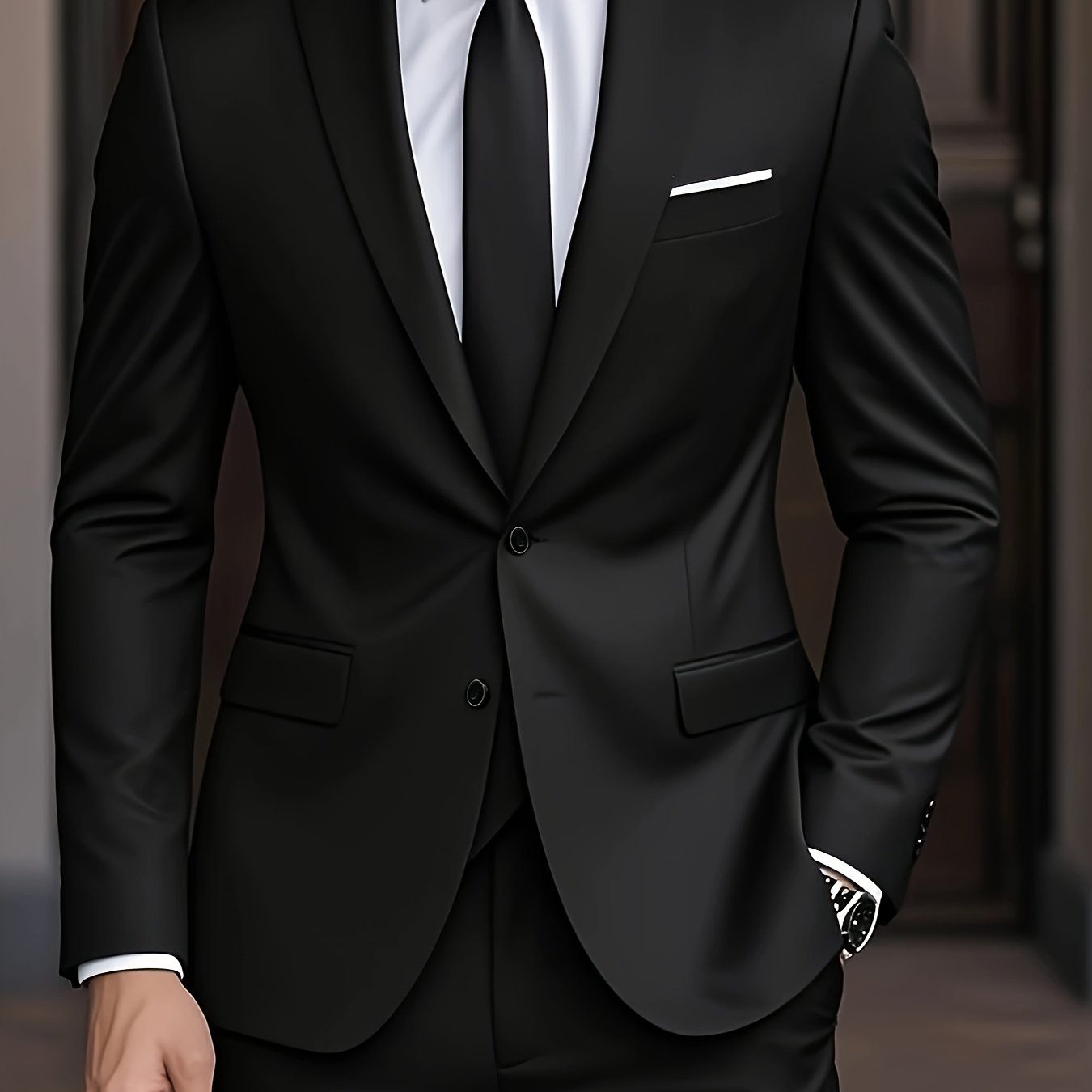 Costume moderne pour homme de Danoir Paris en bleu marine, ajusté, avec col classique et détails élégants.