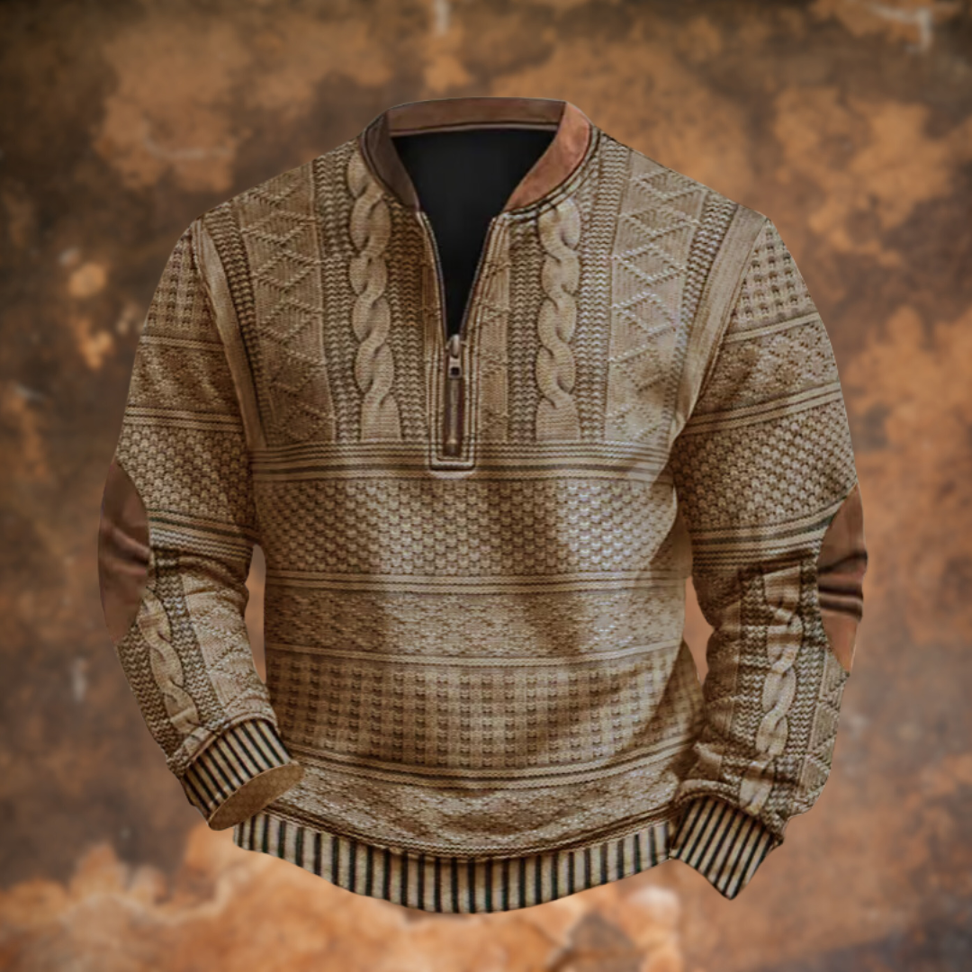 Polo élégant pour homme de Danoir Paris en bleu, idéal pour l'hiver, avec col classique et finition soignée.