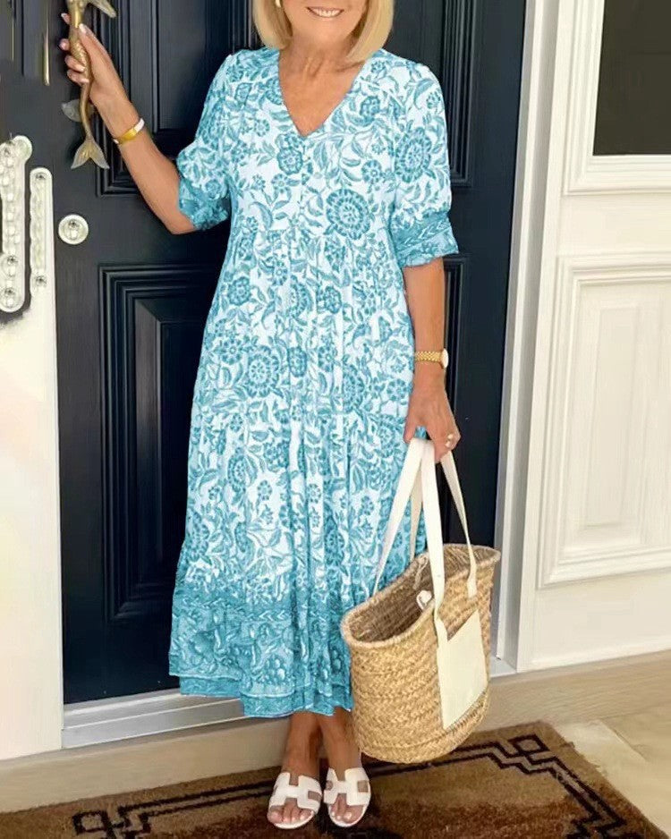 Robe fluide légère Madison de Danoir Paris, couleur bleu, coupe flatteuse, idéale pour un style élégant et confortable.