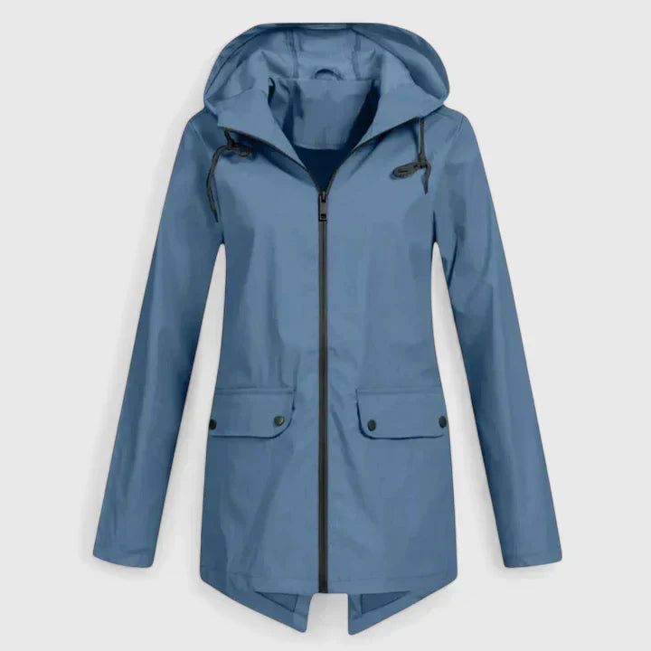 Veste confortable Vanyssiah de Danoir Paris en tissu bleu, coupe élégante et décontractée.