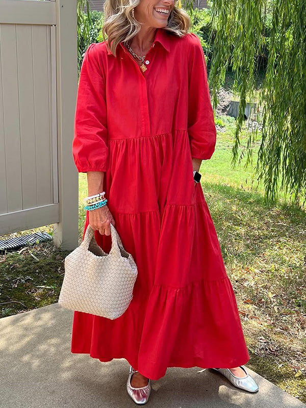 Robe maxi élégante Bente de Danoir Paris en tissu bleu, vue détaillée du vêtement portée, style sophistiqué et féminin.