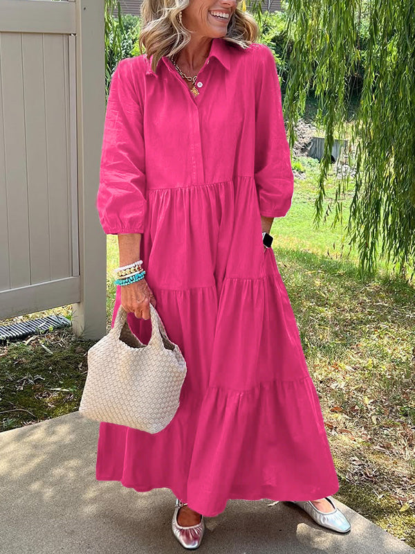 Robe maxi élégante Bente de Danoir Paris en tissu bleu, vue de face avec détails raffinés, taille XS.