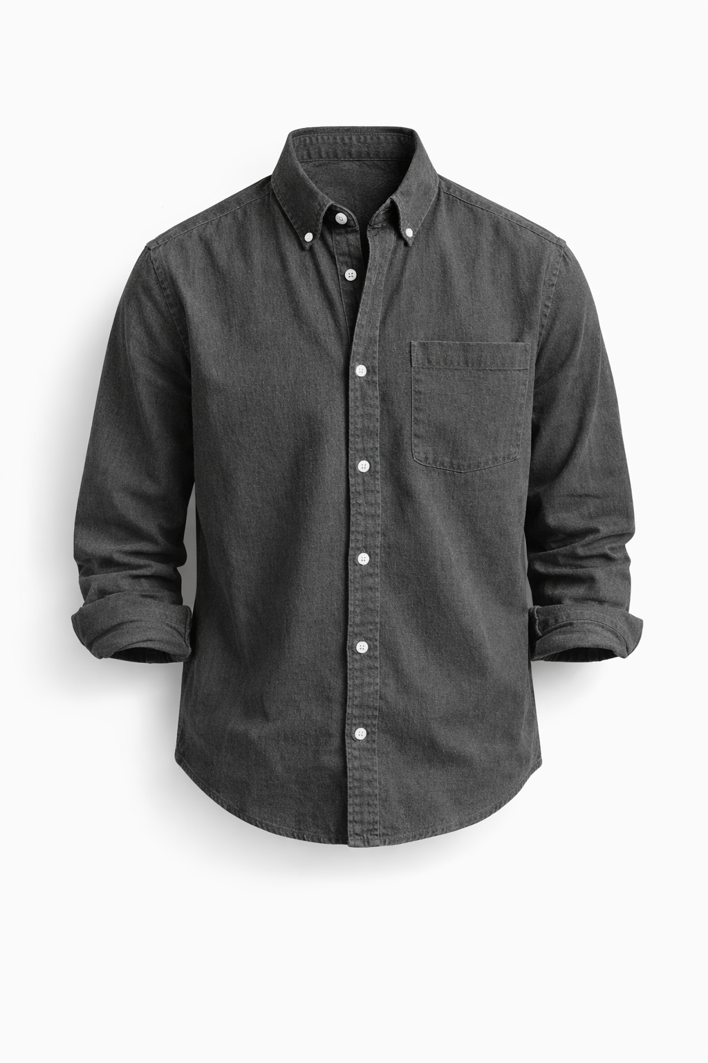 Chemise décontractée-chic Danoir Paris Keldros en denim bleu, style casual élégant pour homme.