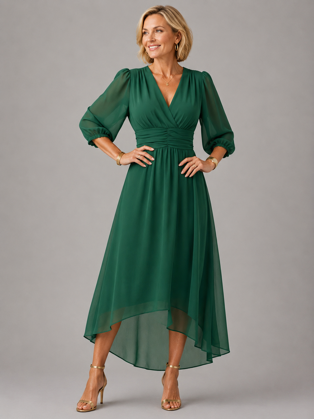 Robe légère en chiffon soyeux bleu Danoir Paris, coupe fluide et élégante, idéale pour une tenue raffinée.