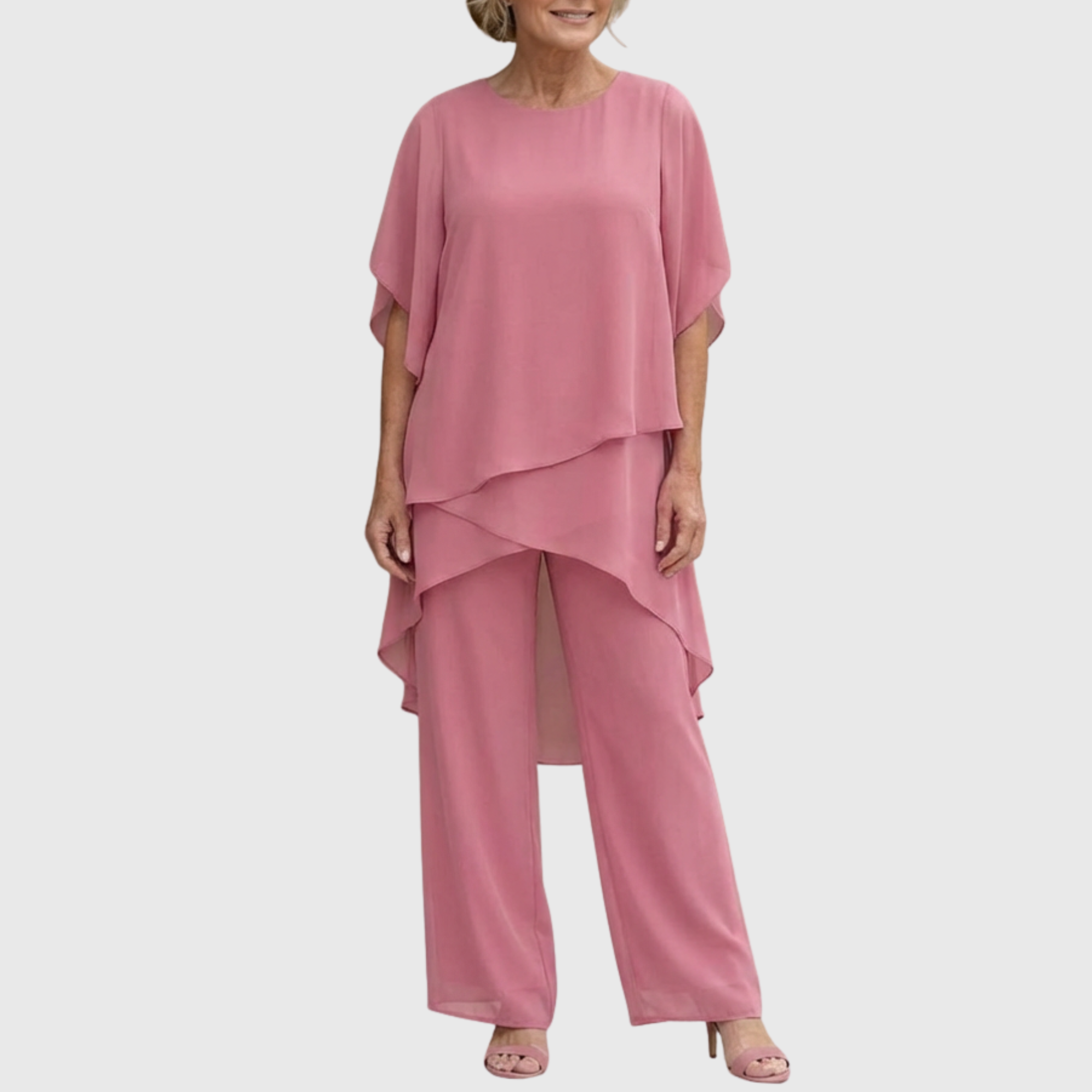 Ensemble fluid Palazzo ELARA de Danoir Paris en tissu bleu, style élégant et confort pour femme.