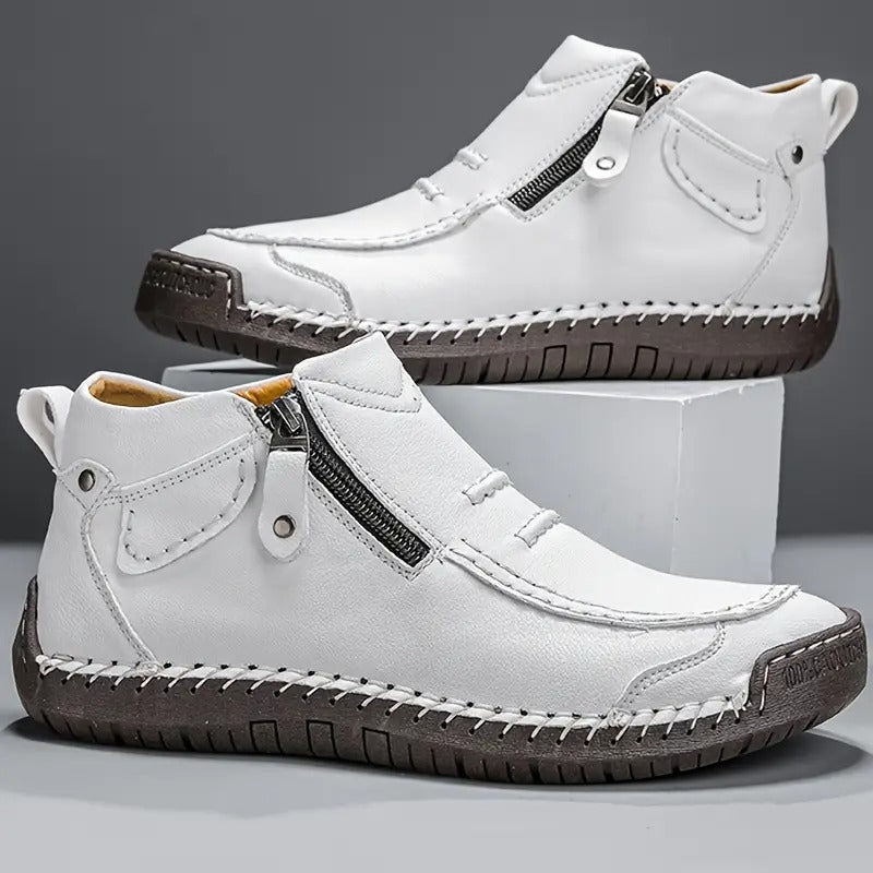 Chaussures confort Ulrik Danoir Paris en marron avec fermeture éclair latérale, pointure 38, design élégant et pratique.