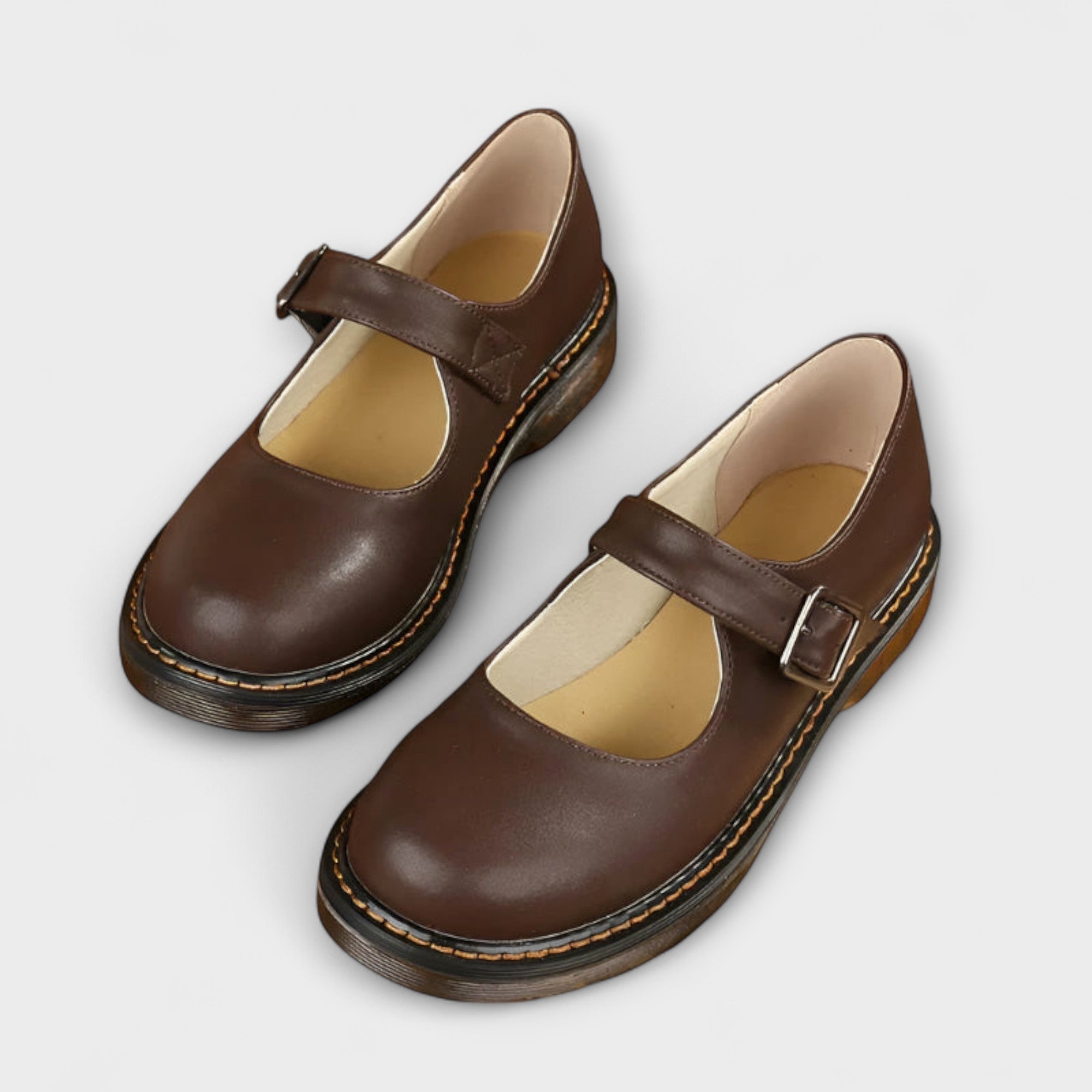 Semelle épaisse pour bébés Théodora™ de Danoir Paris, en brun, conçue pour confort et stabilité.