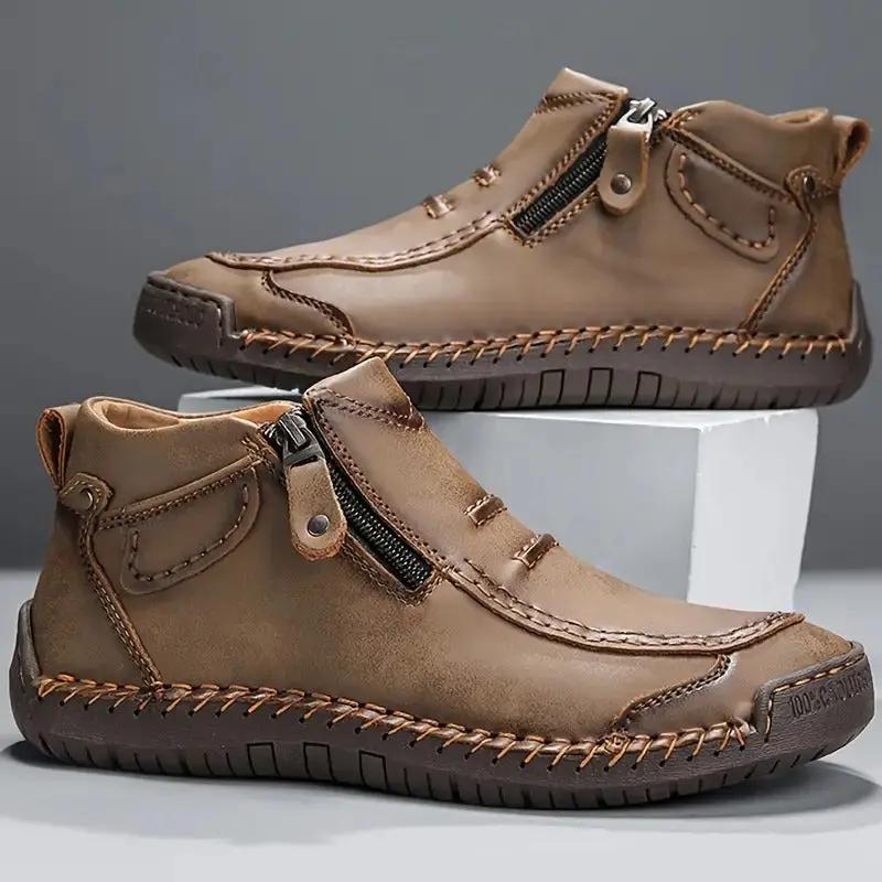 Chaussures Mauricio™ Marche Sereine en cuir de vachette, édition premium, couleur brun, pointure 38, par Danoir Paris.