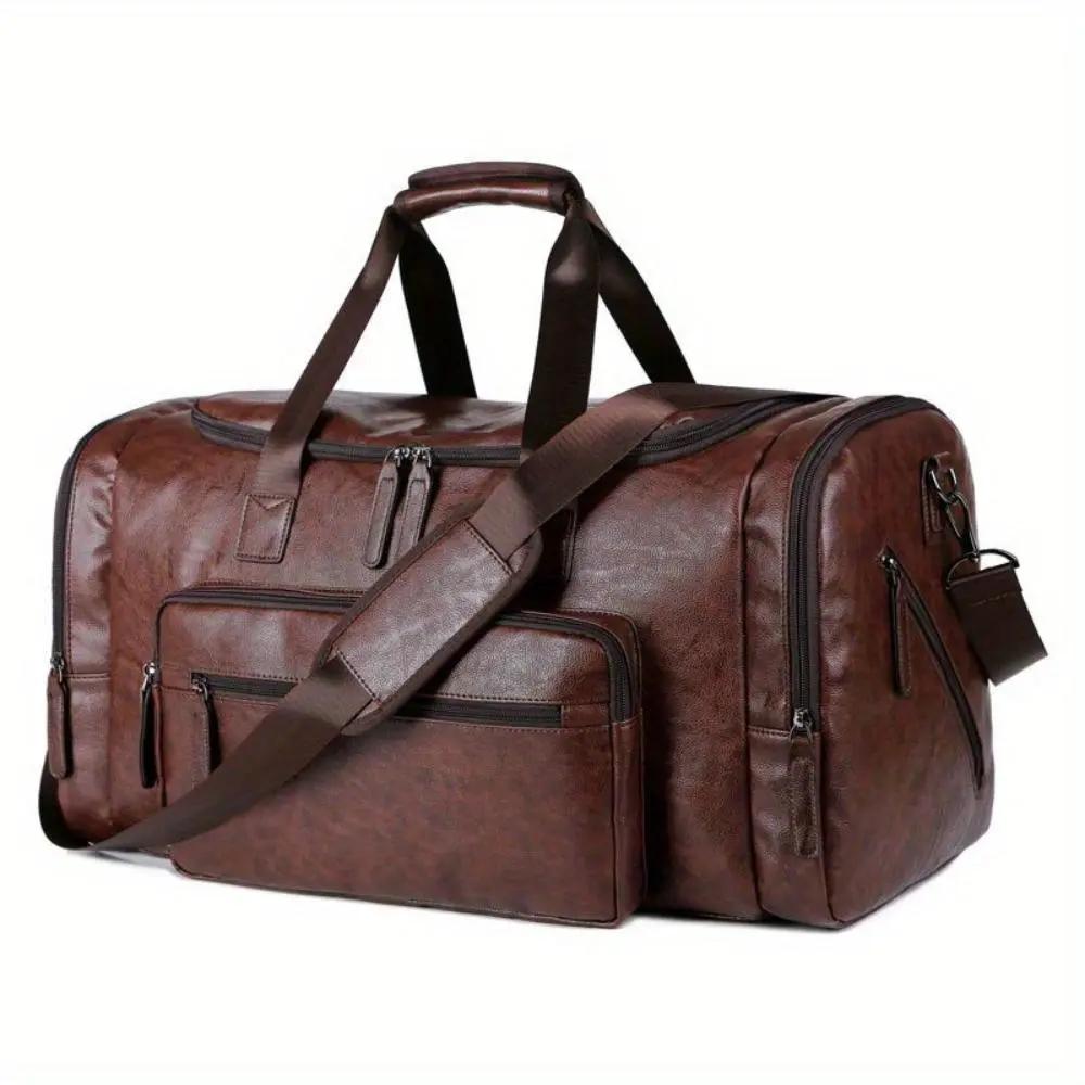 Sac de voyage tote Lydia de Danoir Paris en brun foncé, grand sac pratique avec poches et poignée confortable.