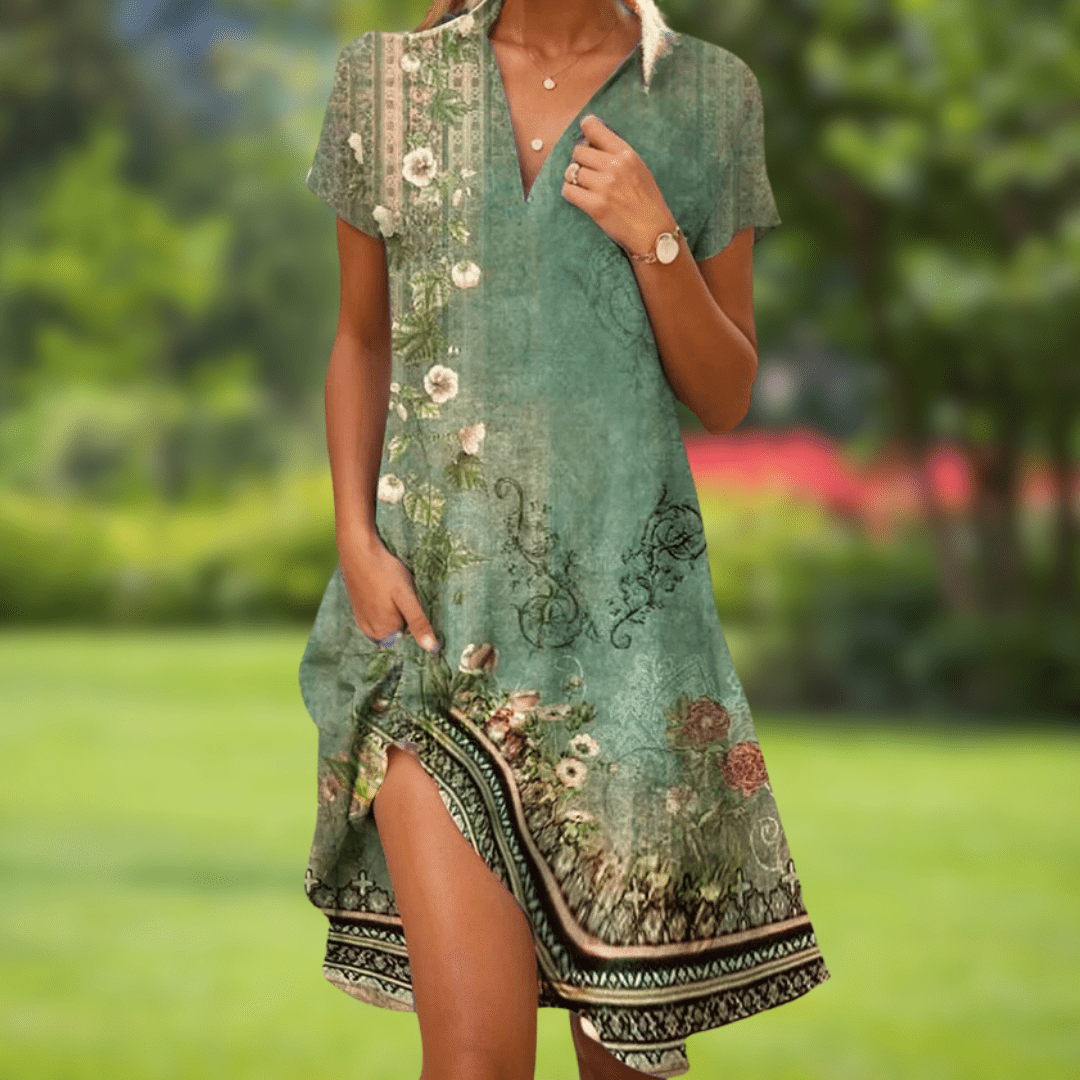 Robe élégante Firi de Danoir Paris en bleu clair, coupe chic, parfaite pour une tenue sophistiquée et élégante.