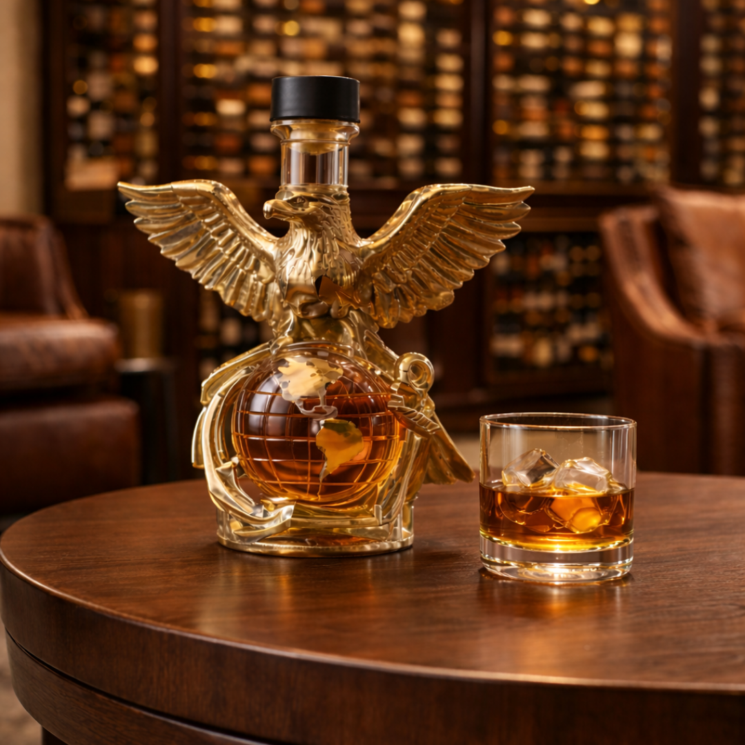 Carafe à whisky Danoir Paris Édition Aquila en verre transparent, avec design élégant pour servir le whisky.