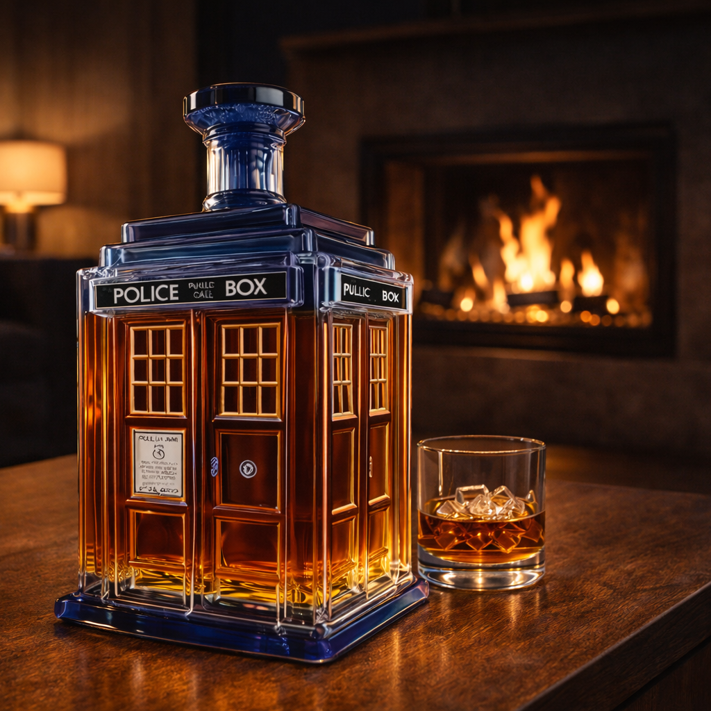 Carafe à whisky Danoir Paris Édition Équipe en verre transparent avec design élégant, adaptée pour servir le whisky.
