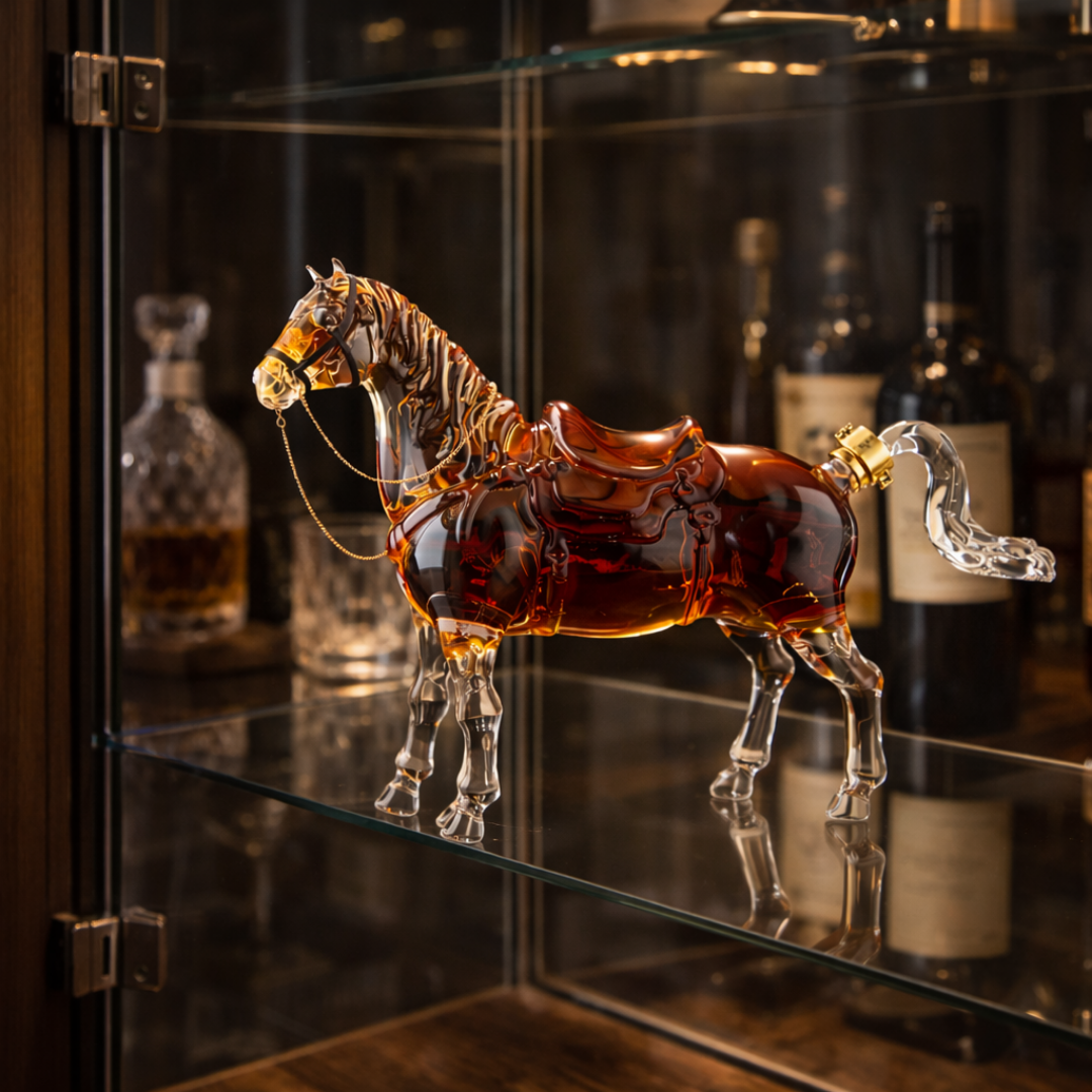 Carafe à whisky Danoir Paris Édition Konna en verre élégant, avec bouchon, pour servir et présenter le whisky avec style.