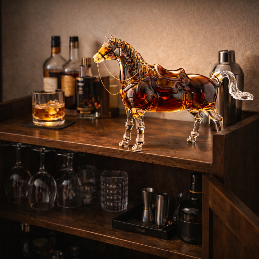 Carafe à whisky Danoir Paris Édition Konna en verre élégant, avec bouchon en liège, pour servir et conserver le whisky avec style.