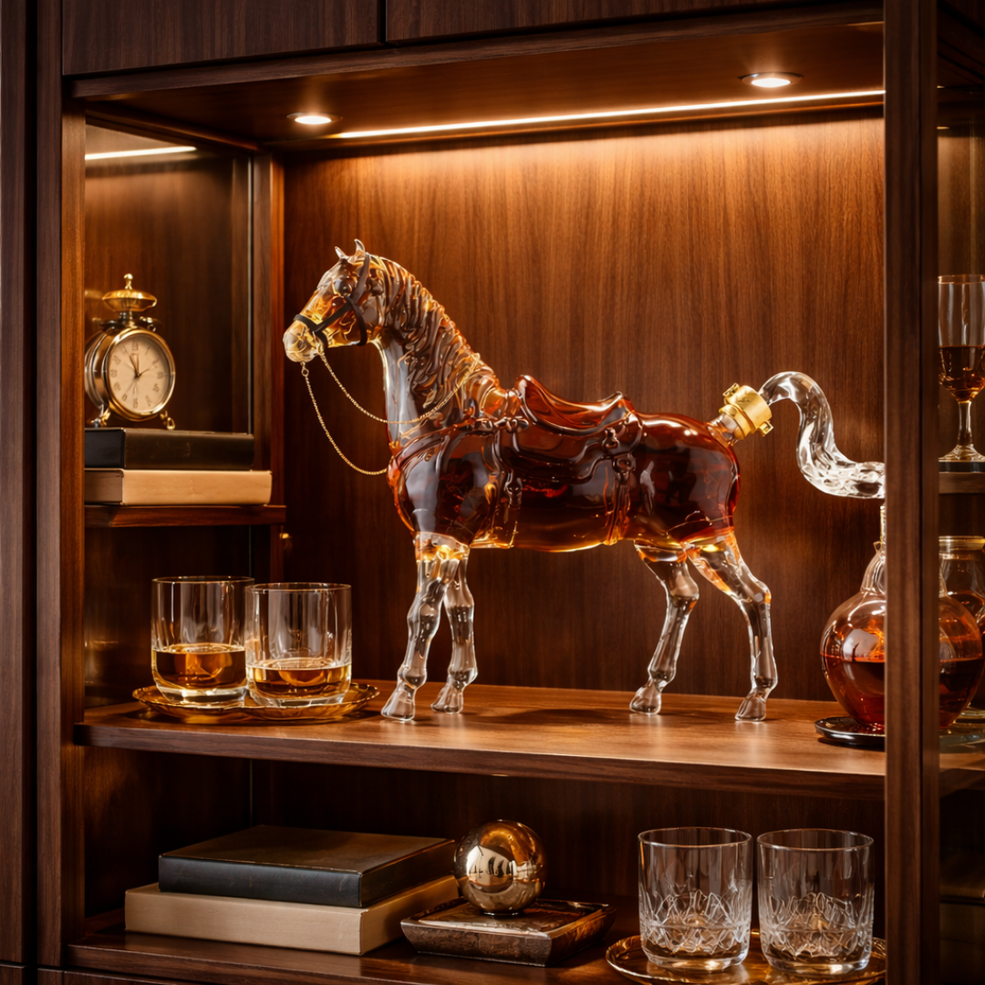 Carafe à whisky Danoir Paris Édition Konna en verre avec bouchon, design élégant pour servir le whisky.