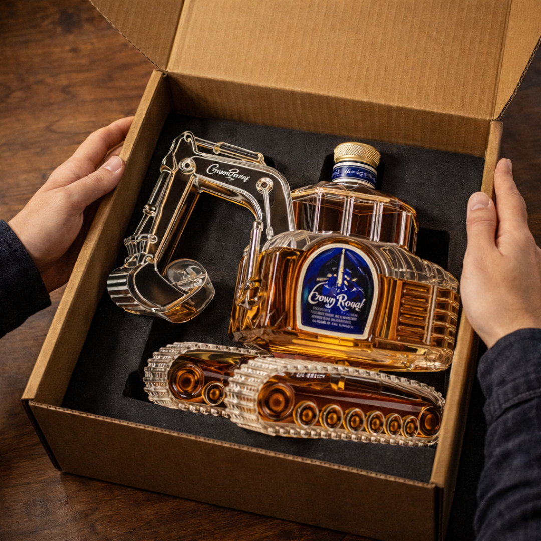 Carafe à whisky Danoir Paris Édition Koparki en verre transparent avec bouchon, design élégant pour servir le whisky.