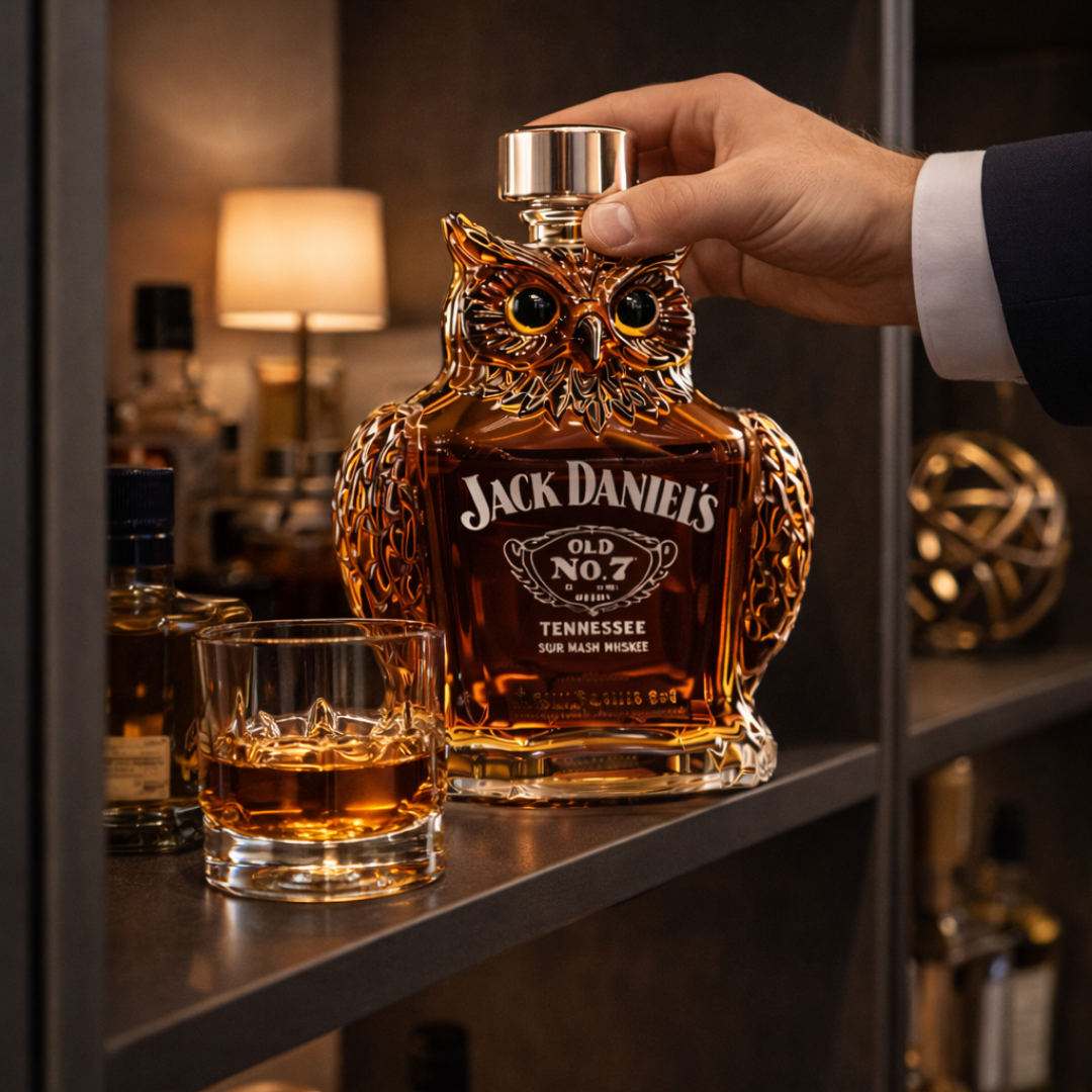 Carafe à whisky Danoir Paris Édition Sowa en verre élégant avec bouchon, idéale pour servir et présenter le whisky.