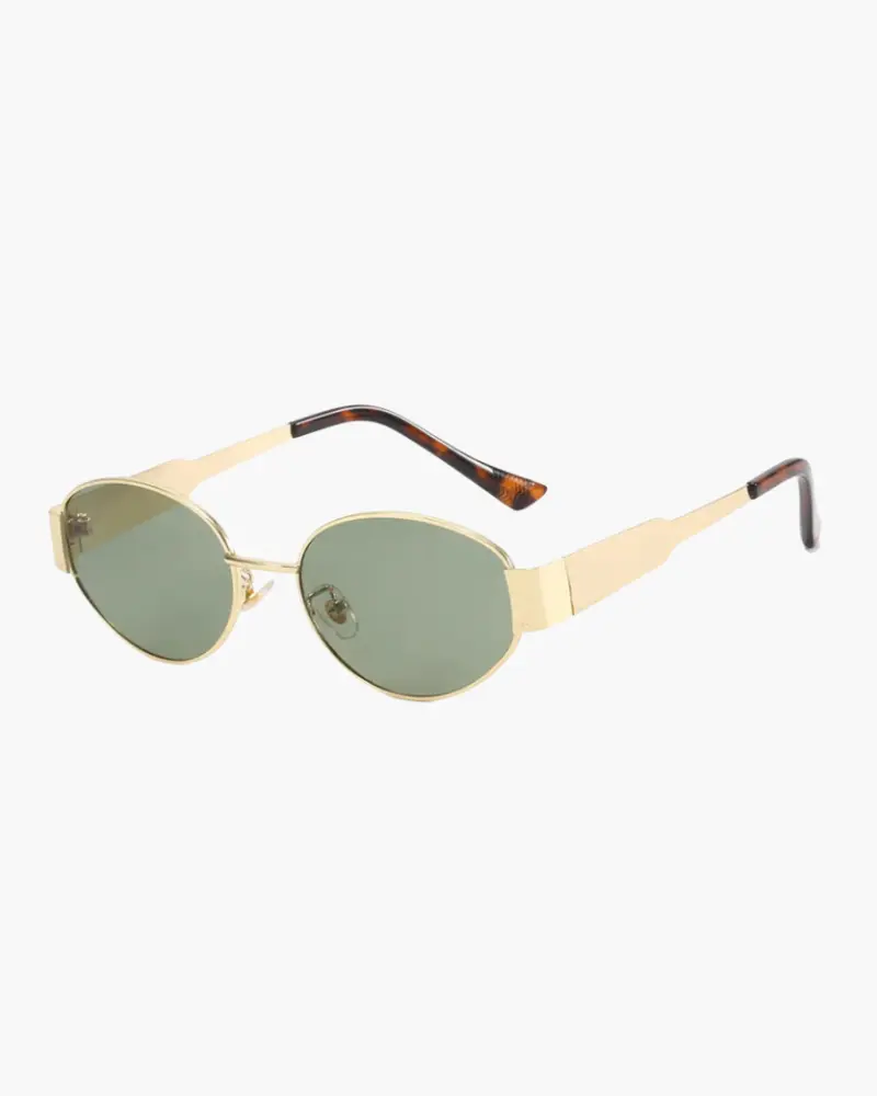 Lunettes de soleil vert émeraude Danoir Paris avec monture élégante et verres teintés, vue de face.