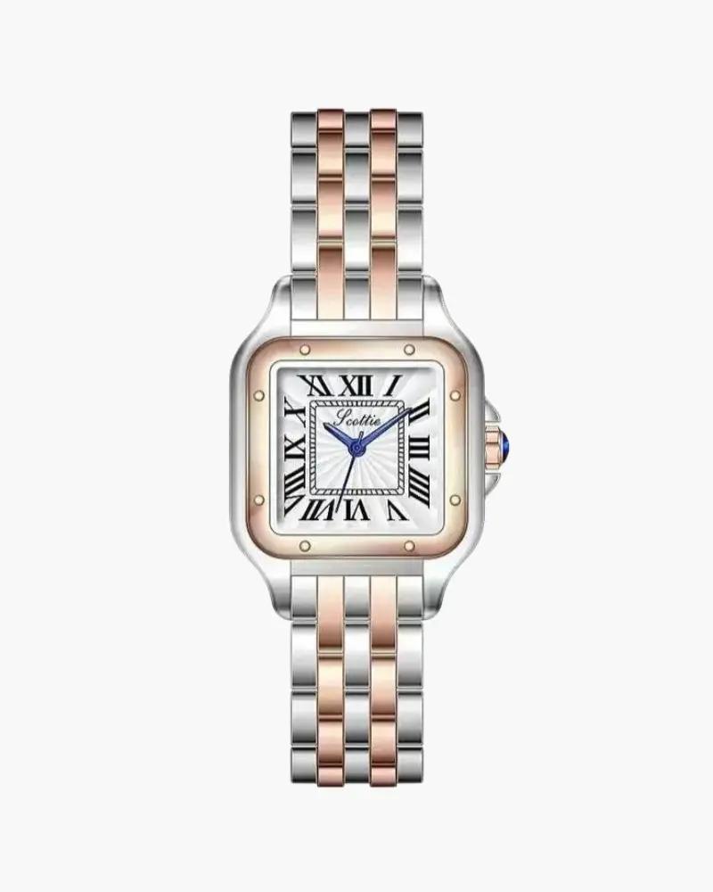 Montre Milano Lady de Danoir Paris avec bracelet en acier inoxydable et cadran élégant, vue de face.