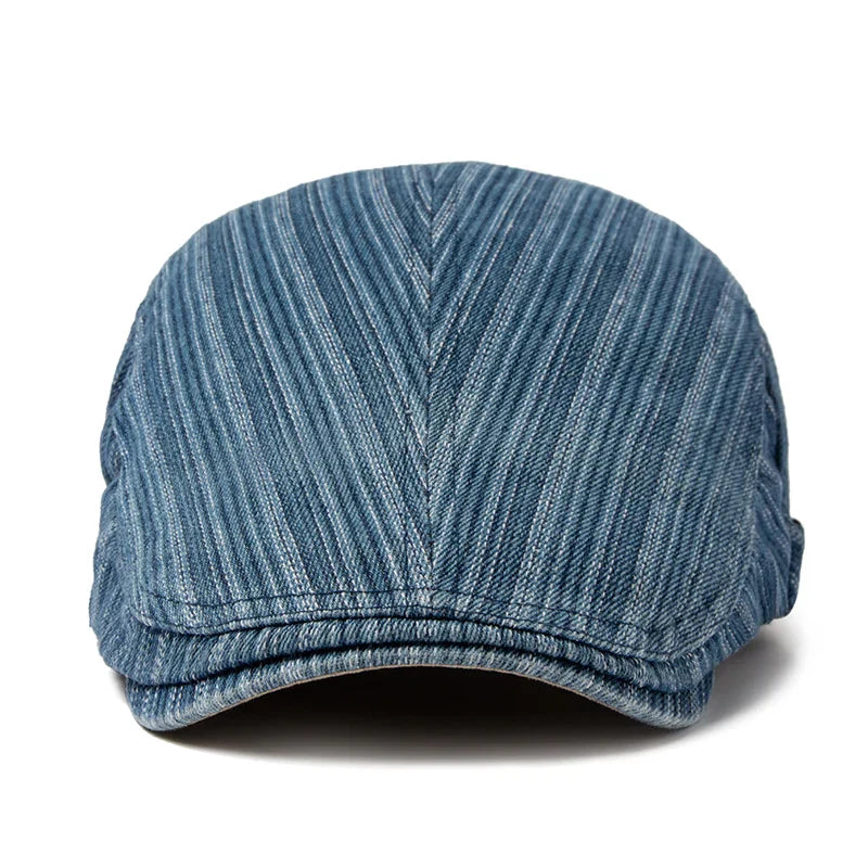 Casquette homme Danoir Paris Bloom™ en tissu bleu foncé, style élégant et moderne, vue de face sur fond clair.