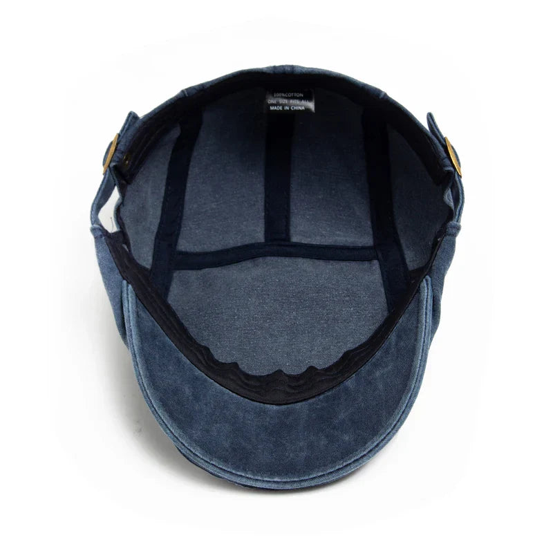 Chien vintage Bloom™ de Danoir Paris en tissu bleu foncé, design élégant pour animaux de compagnie.