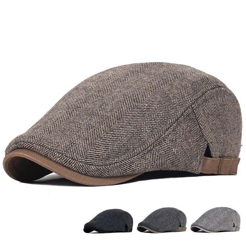 Chapeau pour homme Danoir Paris Bloom™ moderne avec motif visgraat, couleur gris foncé, style élégant et tendance.