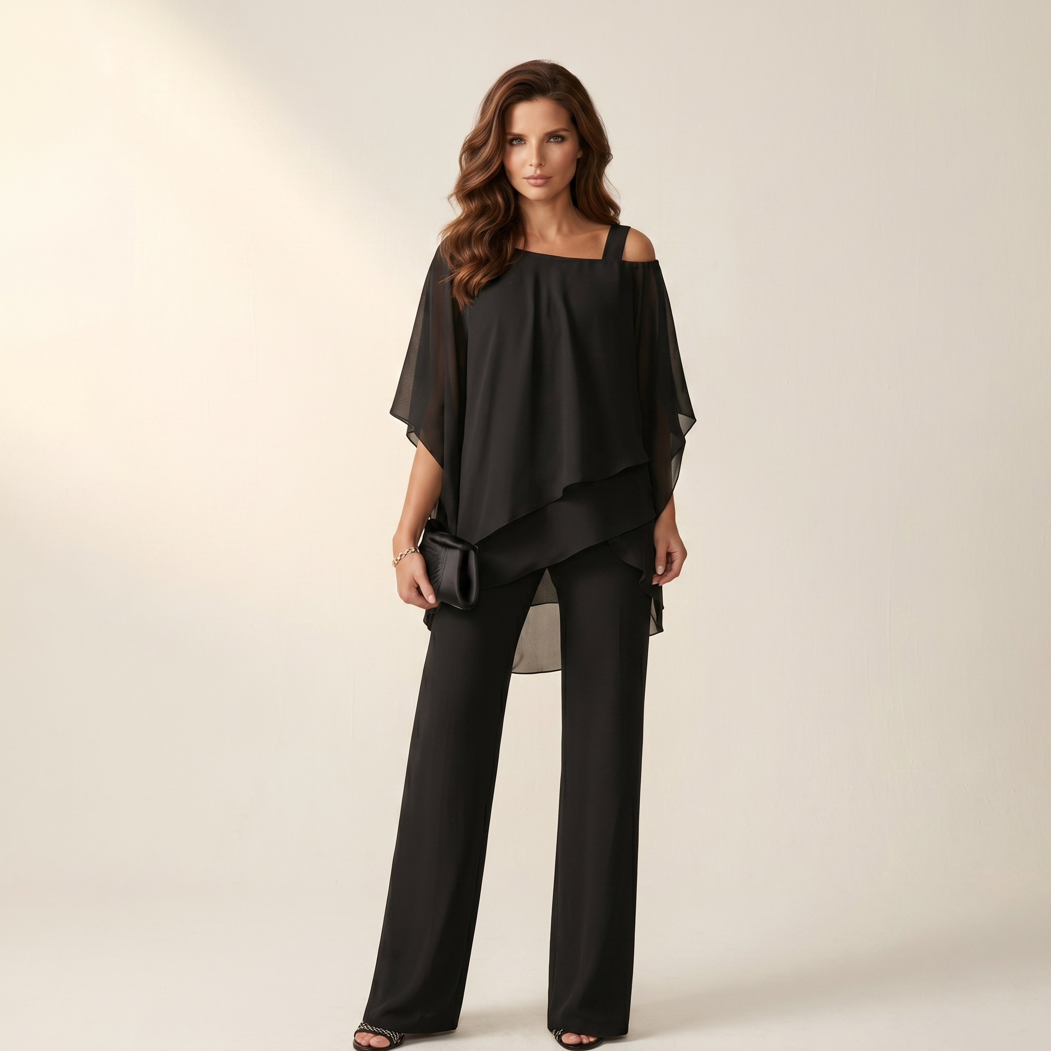 Vêtement femme Gloria™ de Danoir Paris, ensemble fluide et respirant blanc, confortable et léger pour femmes.