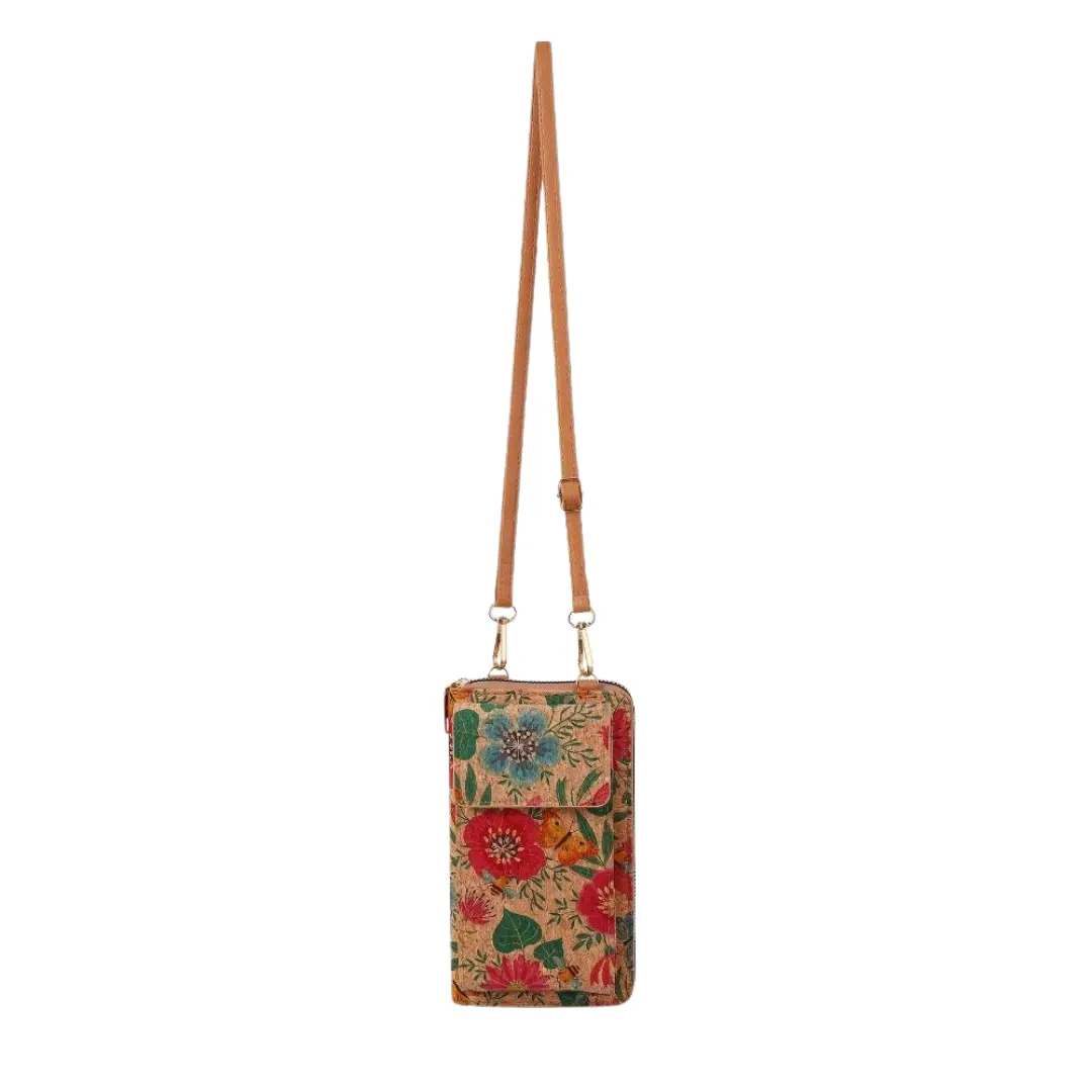 Sac à bandoulière boho avec fleurs Nina de Danoir Paris, accessoire élégant en style floral et artistique.