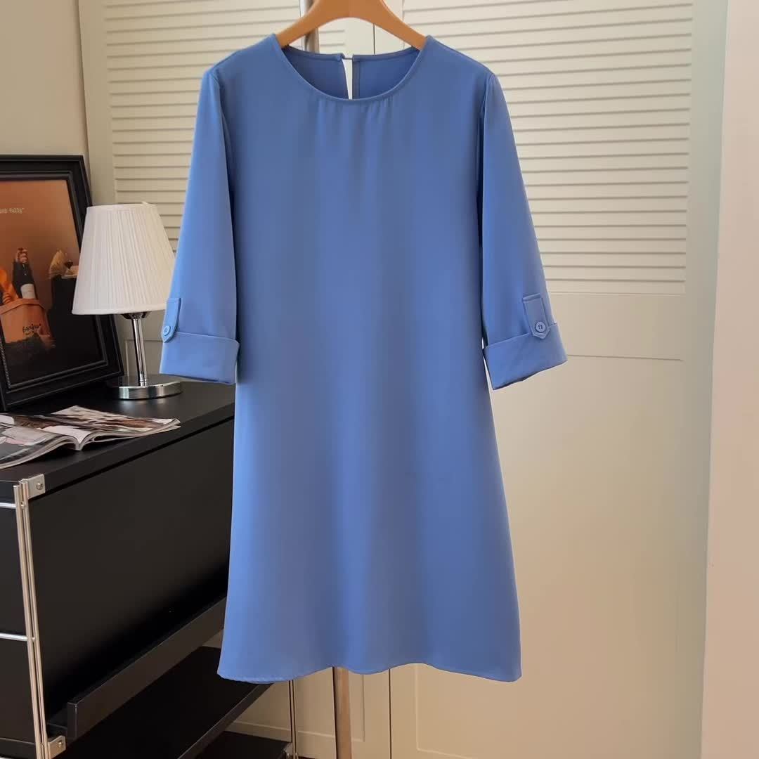 Veste décontractée Danoir Paris Daphne FR002 en bleu ciel profond, style automnal élégant et confortable.
