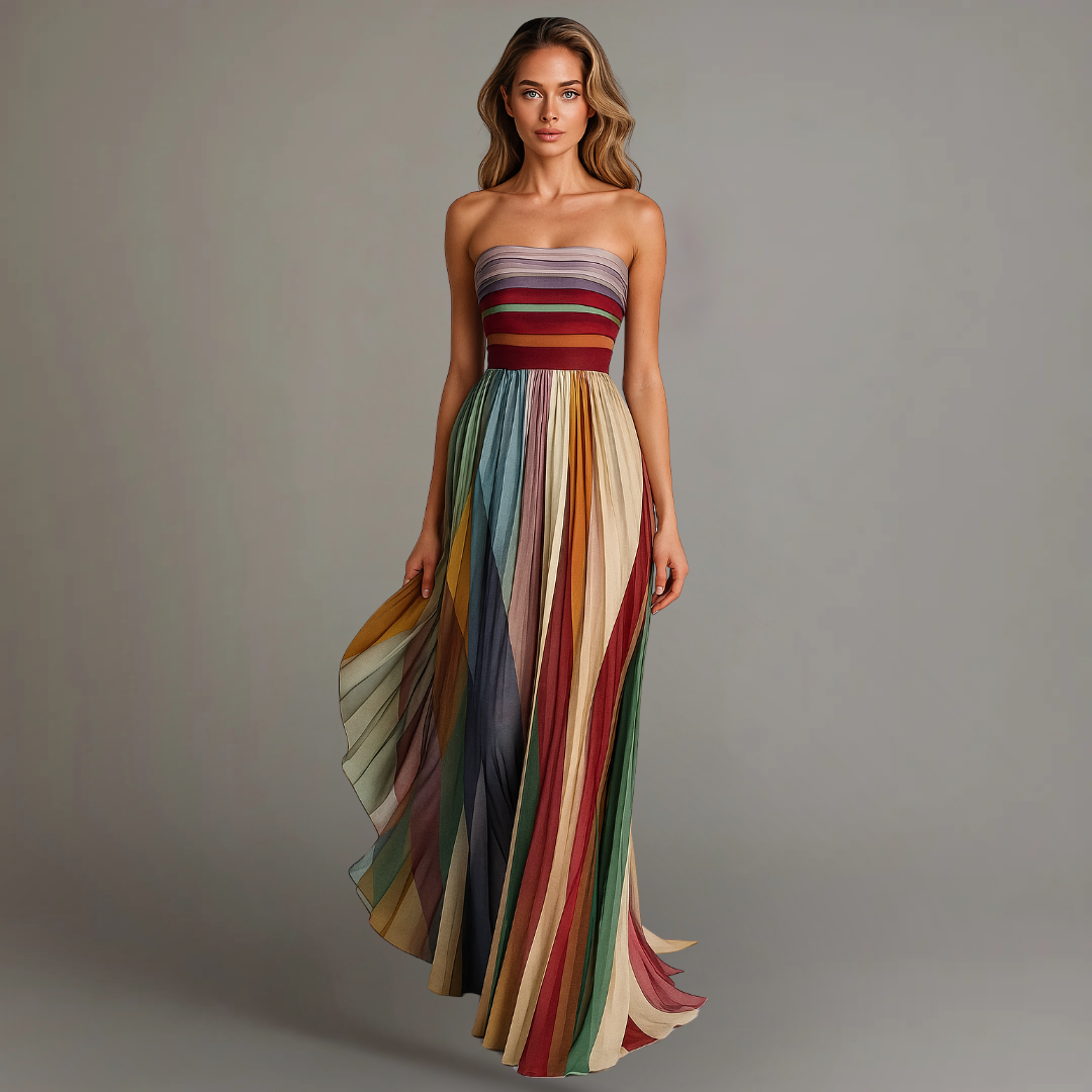 Robe longue décontractée Alviana de Danoir Paris, image en XS avec détail de tissu fluide et style confortable.