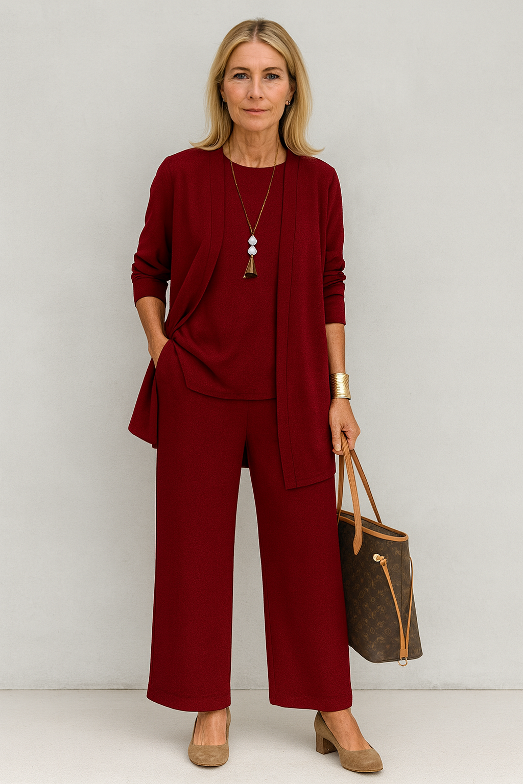 Ensemble élégant et confortable Mila de Danoir Paris, couleur gris clair, taille S, pour un look chic et relaxant